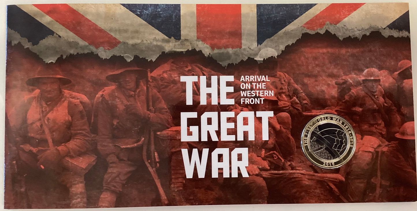 2016 THE GREAT WAR WWI Arrival on the Front PNC £2 Coin LE 2500