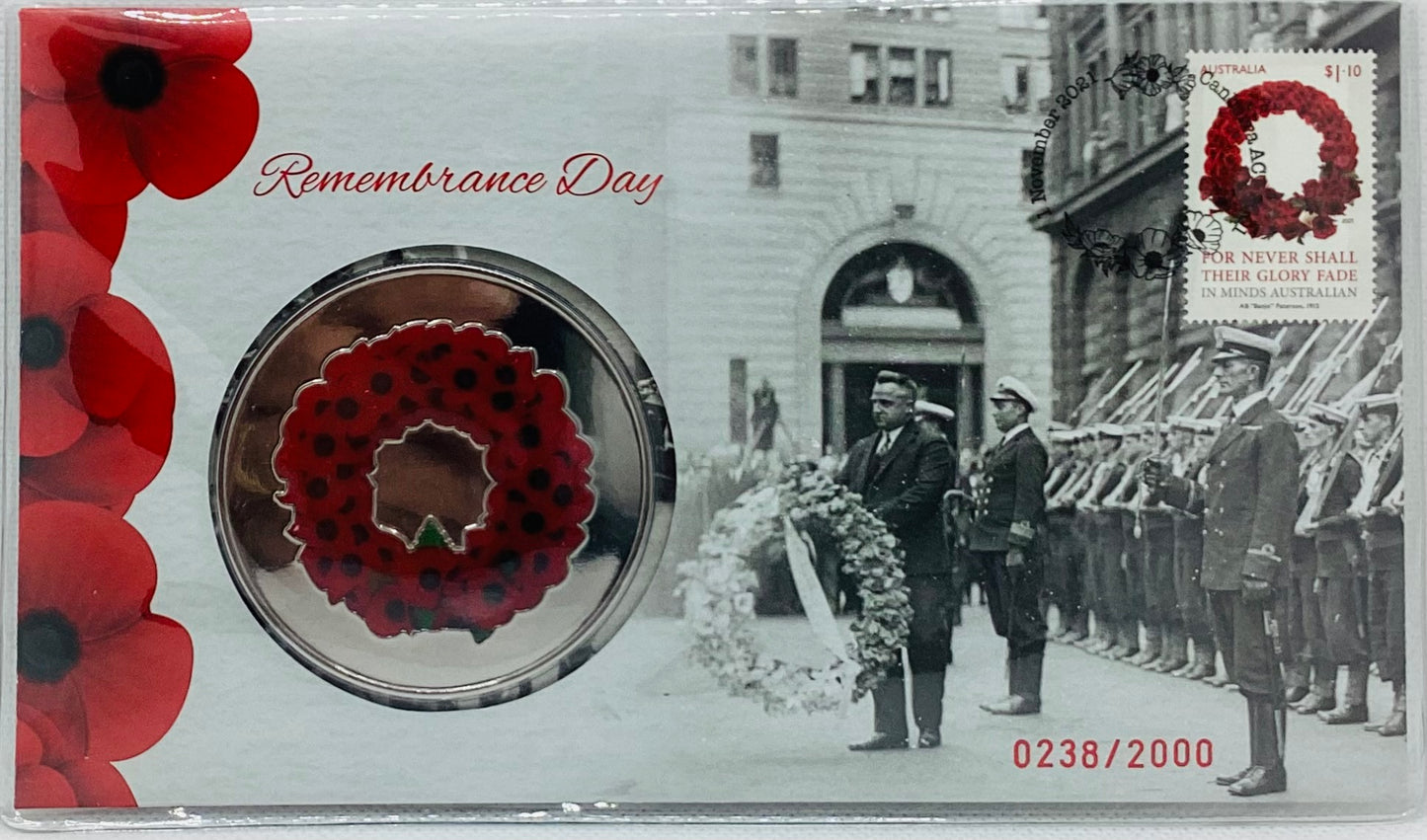 2021 PNC Remembrance Day Coloured Medallion Limited Edition #238/ 2000