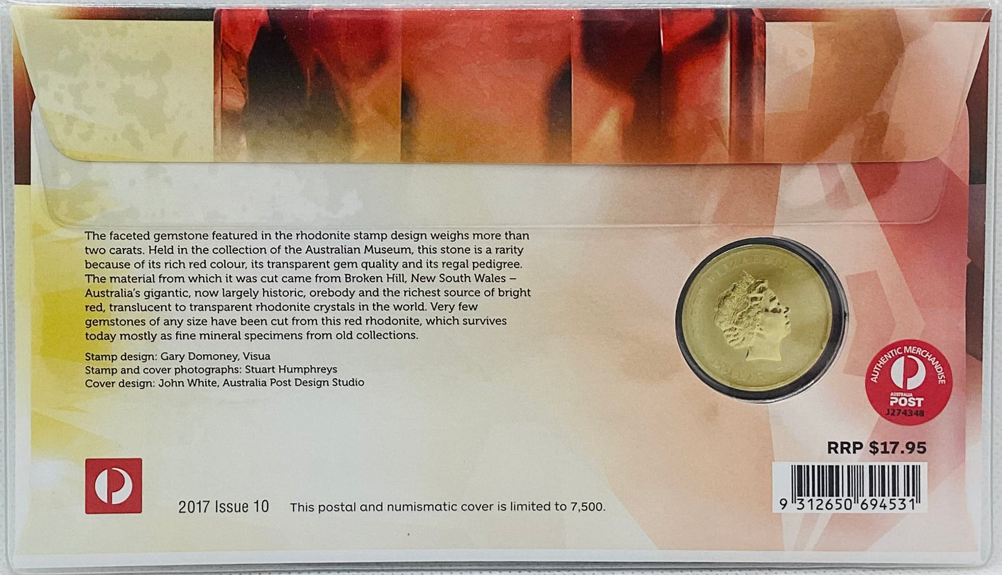 2017 Rare Beauties Extraordinary Gemstones Coloured $1 Tuvalu PNC