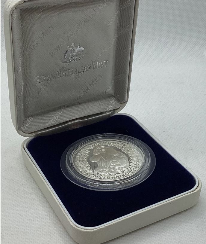 2002 The Queen Mother A celebration of her life 2002 $5 coin SILVER Proof