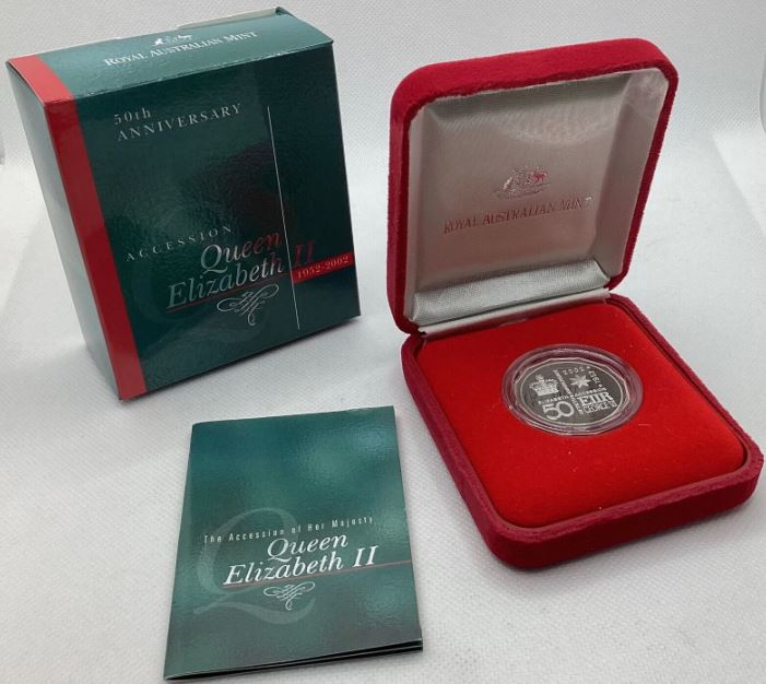2002 RAM Queen Elizabeth II - Accession - 50th Anniversary - 99.9% Silver Proof