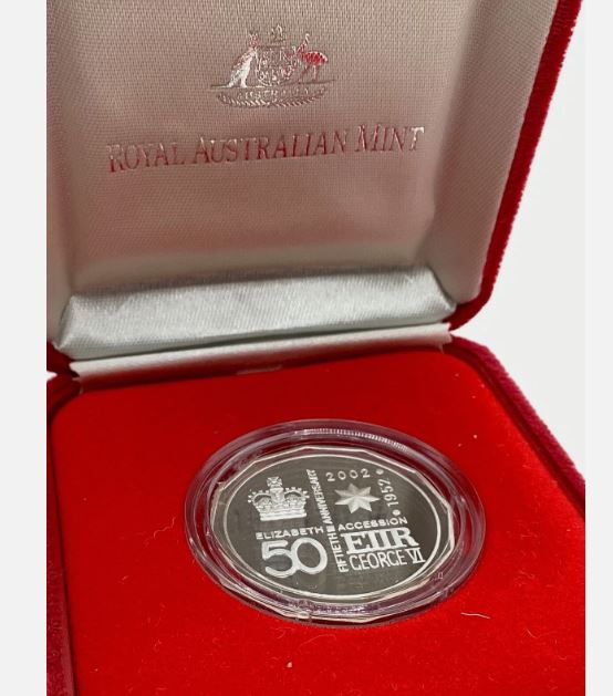 2002 RAM Queen Elizabeth II - Accession - 50th Anniversary - 99.9% Silver Proof