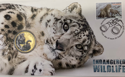 2016 PNC Snow Leopard Endangered Wildlife Perth Mint Tuvalu $1 Coin