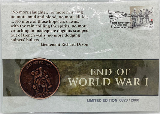 2018 PNC END OF WORLD WAR I MEDALLION LIMITED EDITION 0820/3500