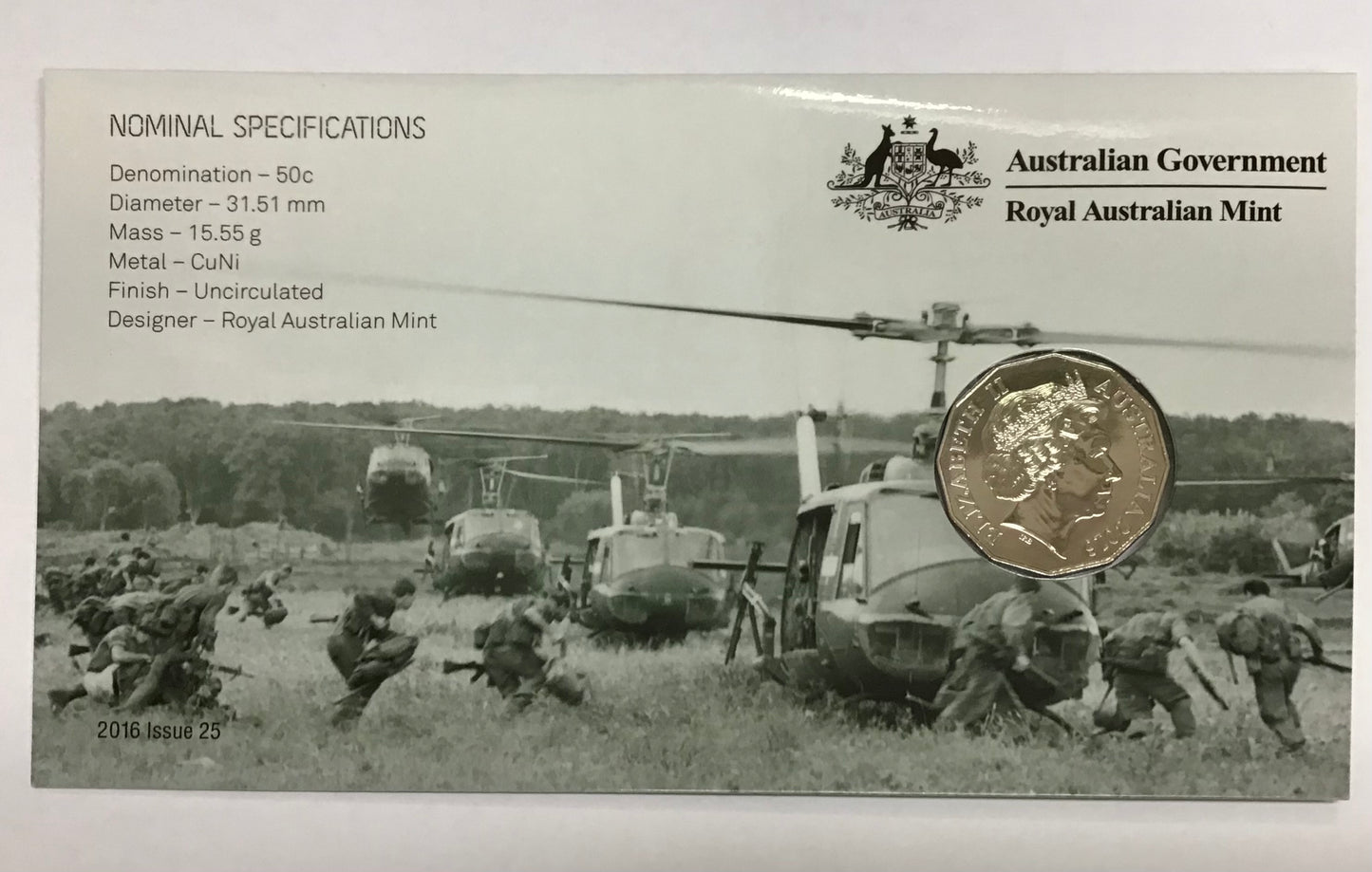 2016 PNC Vietnam War 1962-1975 RAM 50c Colour Commemorative Coin
