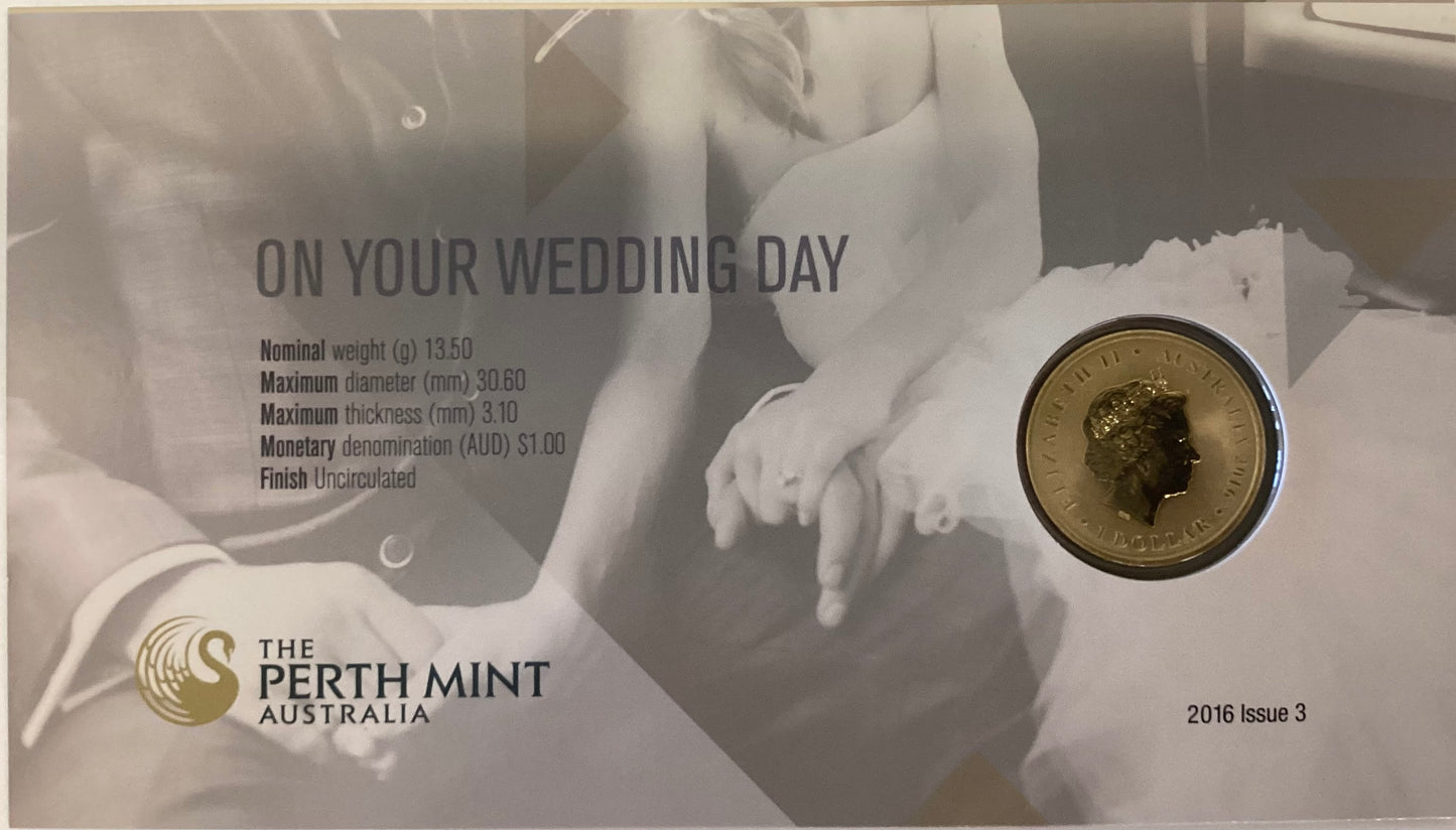 2016 PNC On Your Wedding Day Perth Mint $1 Coin Limited Edition 3500