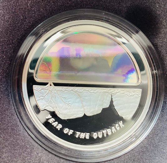 2002 RAM $5 FINALE COIN " YEAR of the OUTBACK" HOLOGRAM SILVER PROOF COIN