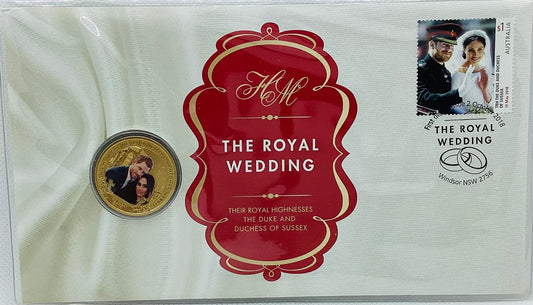 2018 The Royal Wedding PNC Prince Henry & Meghan Markle with Coloured $1 Coin