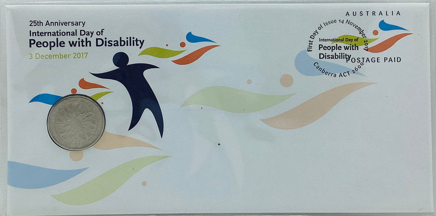 2017 UNC 20c 25TH ANNIVERSARY INTERNATIONAL DAY OF PEOPLE WITH DISABILITY PNC.