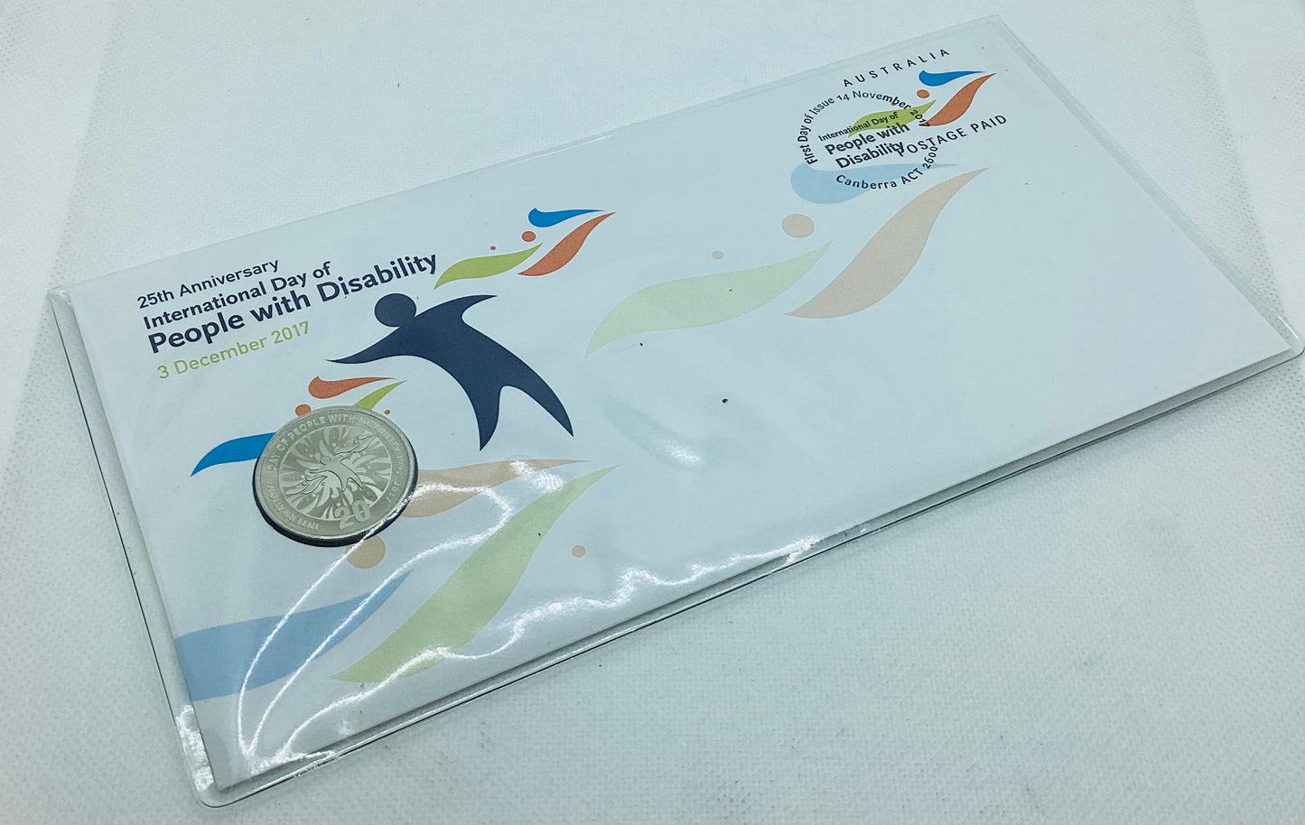 2017 UNC 20c 25TH ANNIVERSARY INTERNATIONAL DAY OF PEOPLE WITH DISABILITY PNC.