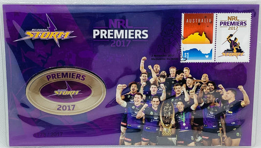 2018 NRL Premiers Melbourne Storm Collectors Medallion PNC Cover