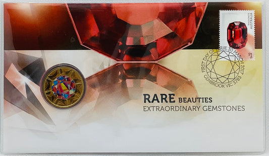 2017 Rare Beauties Extraordinary Gemstones Coloured $1 Tuvalu PNC